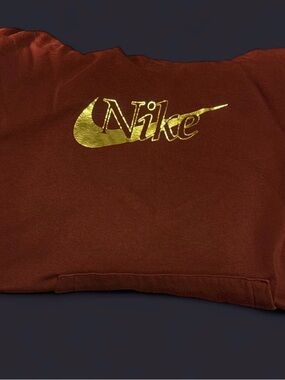 Nike Maroon Sweatshirt with Gold Script Logo